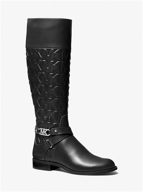 michael kors kincaid embossed riding boot|Kincaid Embossed Riding Boot .